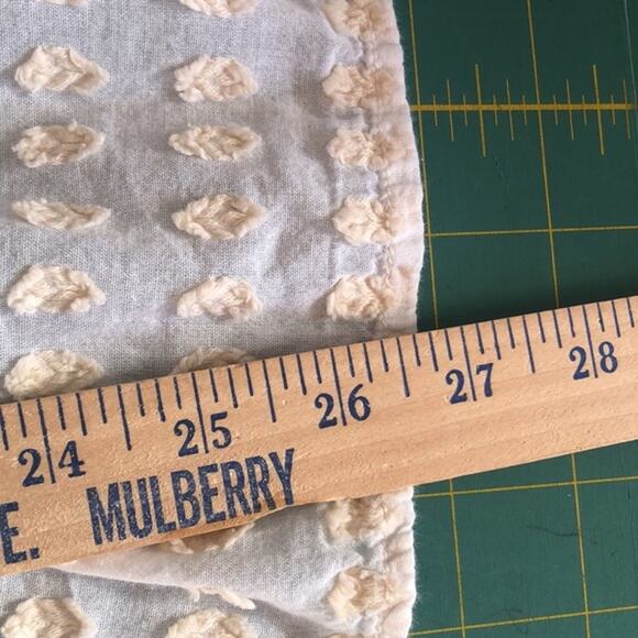 Cream Pilcro by Anthropologie Womens Button Front Sz M Long Sleeve Chenille Trim - Picture 6 of 6